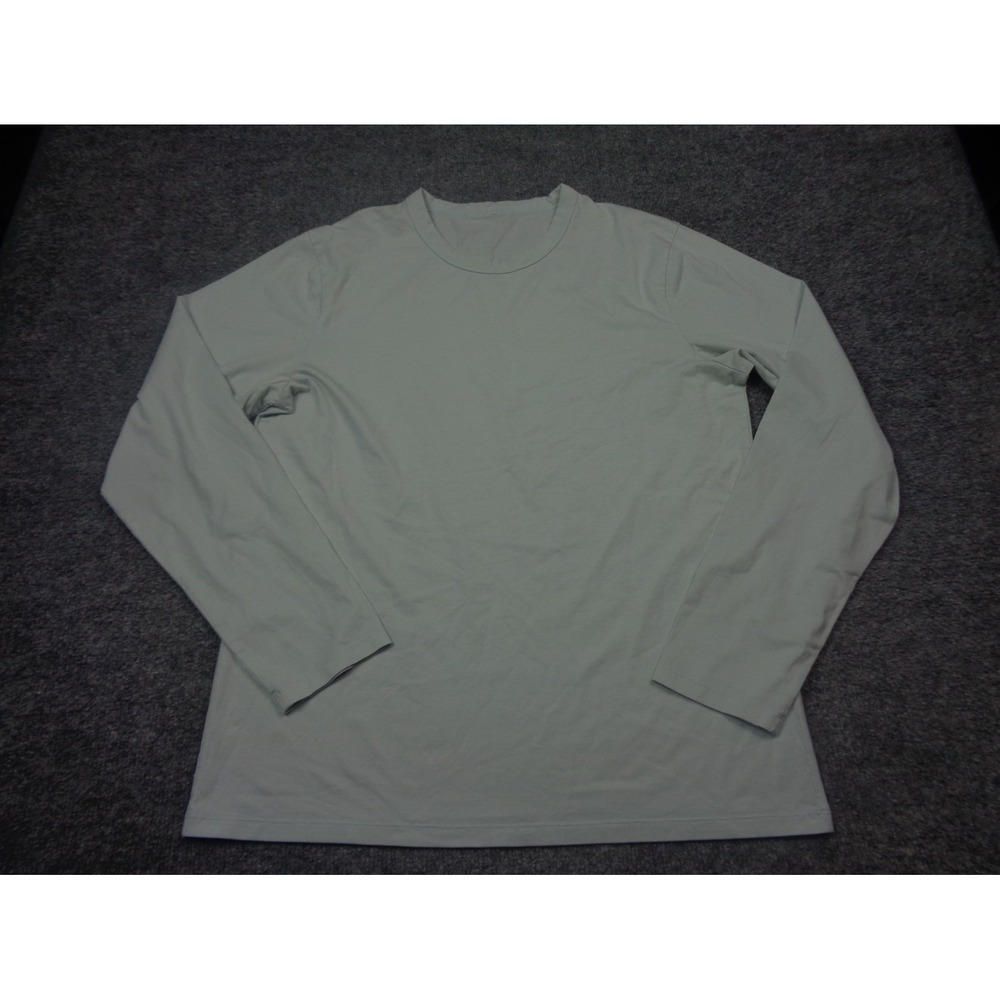 Lululemon Shirt Mens L Light Blue Fundamental Tee Long‎ Sleeve Stretch Athletic